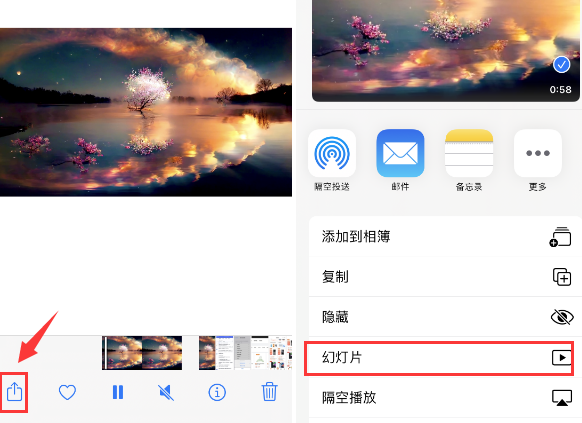 阿拉山口苹果14维修店分享iPhone14相册视频如何循环播放 